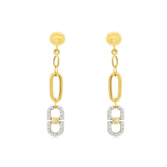 14ky Diamond Dangle Earrings