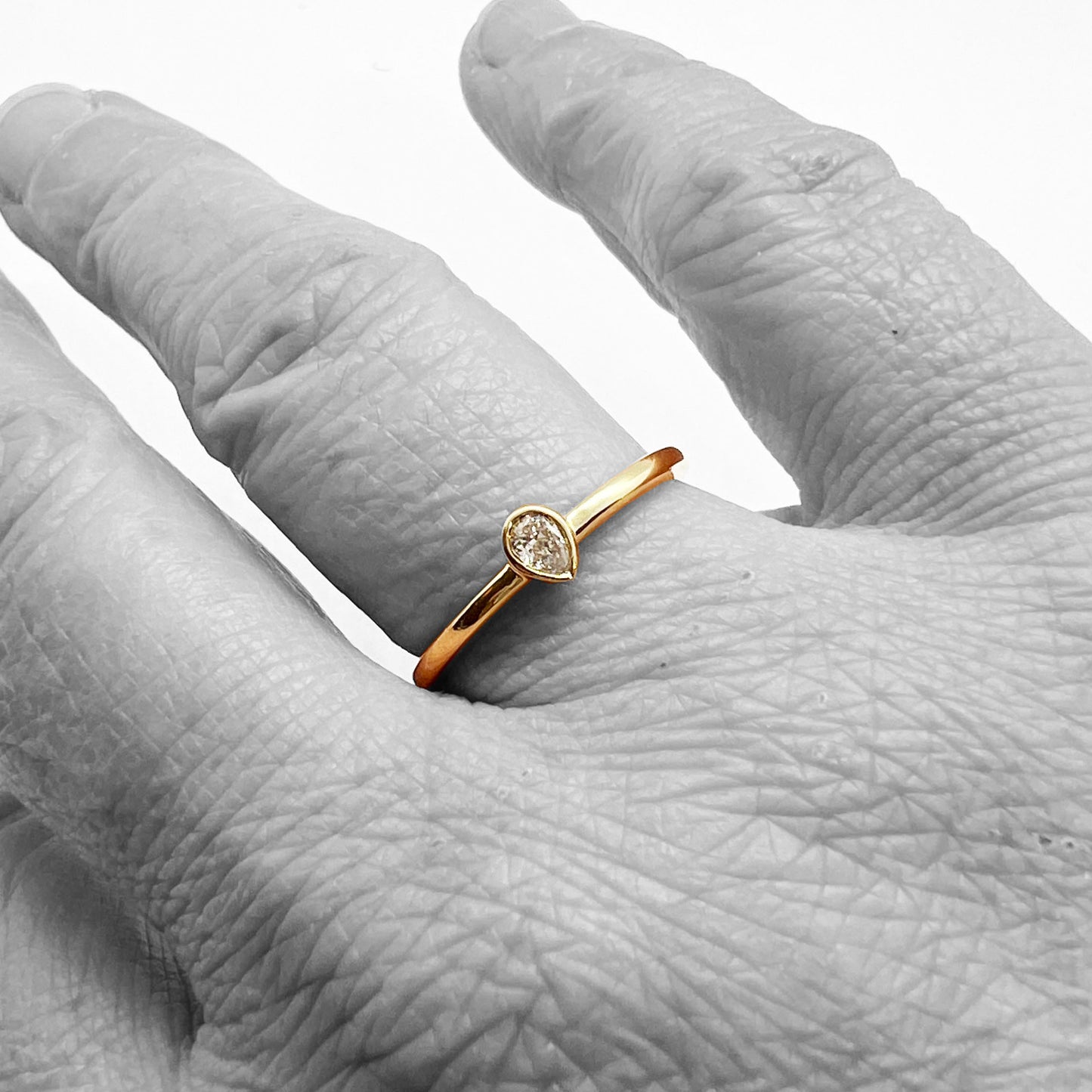14ky Solitaire Diamond  Ring