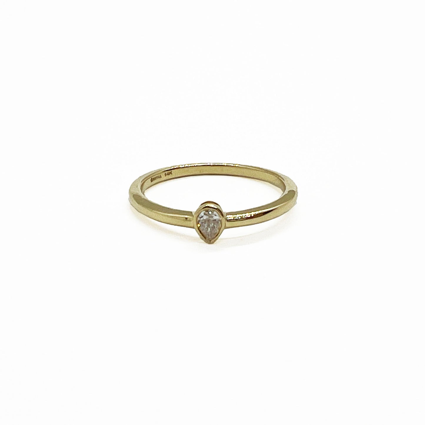 14ky Solitaire Diamond  Ring