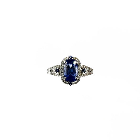 18kw Sapphire and Diamond Ring