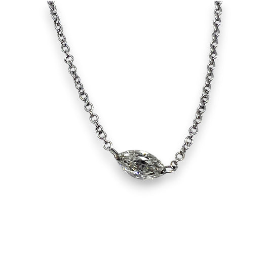 18kw Drilled  Diamond Necklace