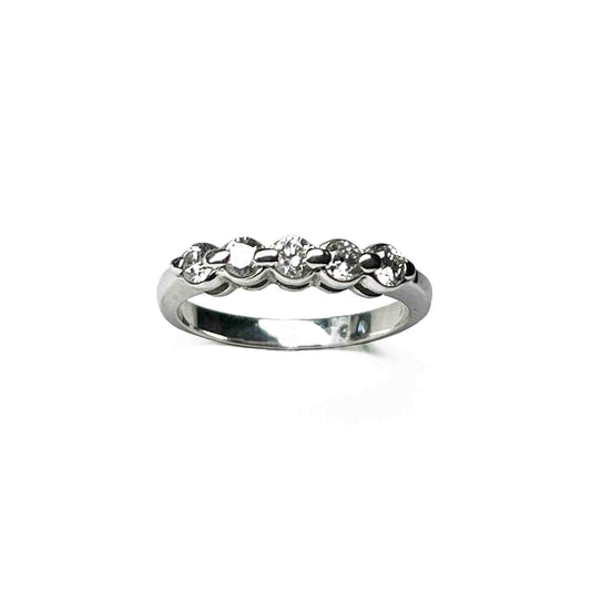 14kw Five Diamonds Ring