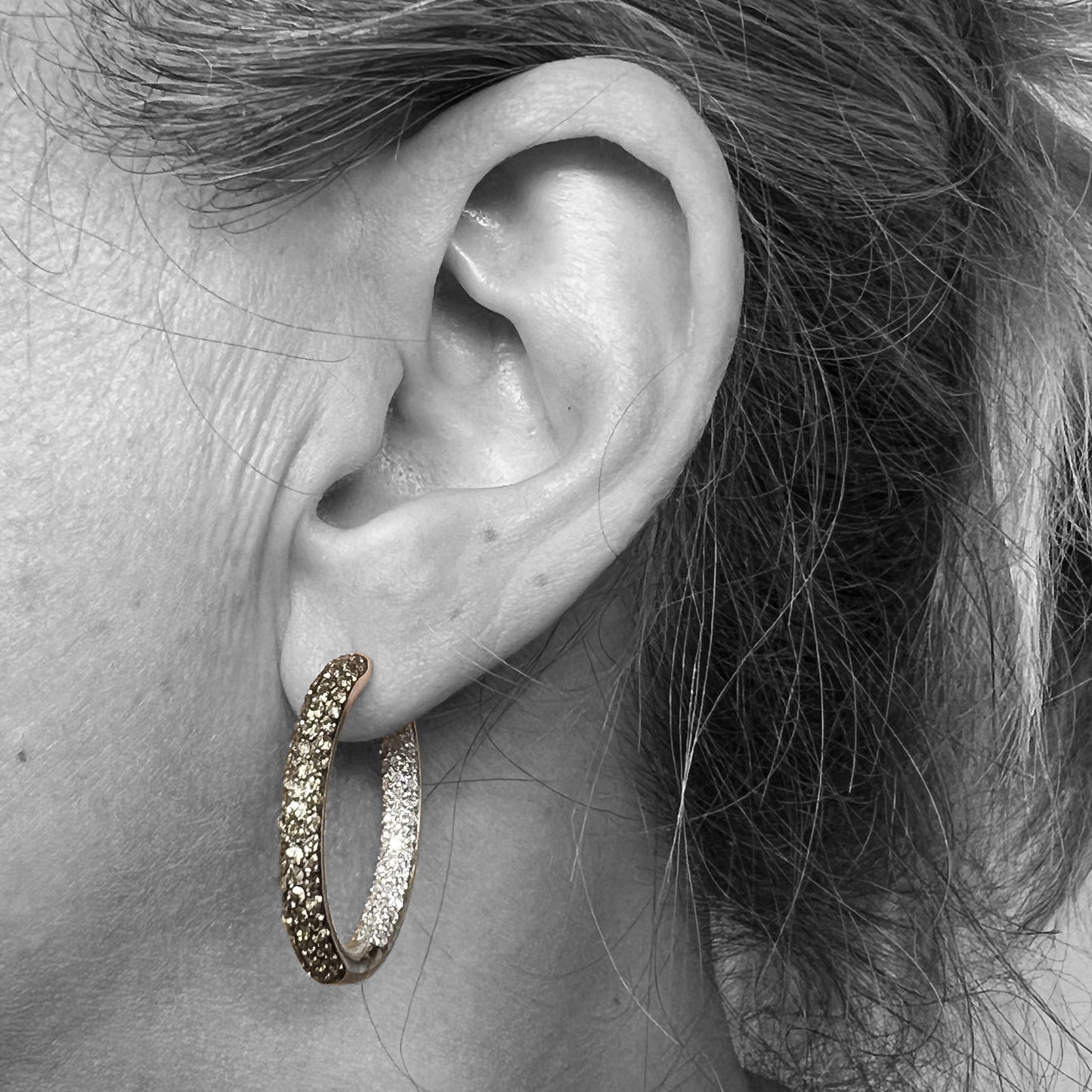 18ky Diamond Cross Earrings