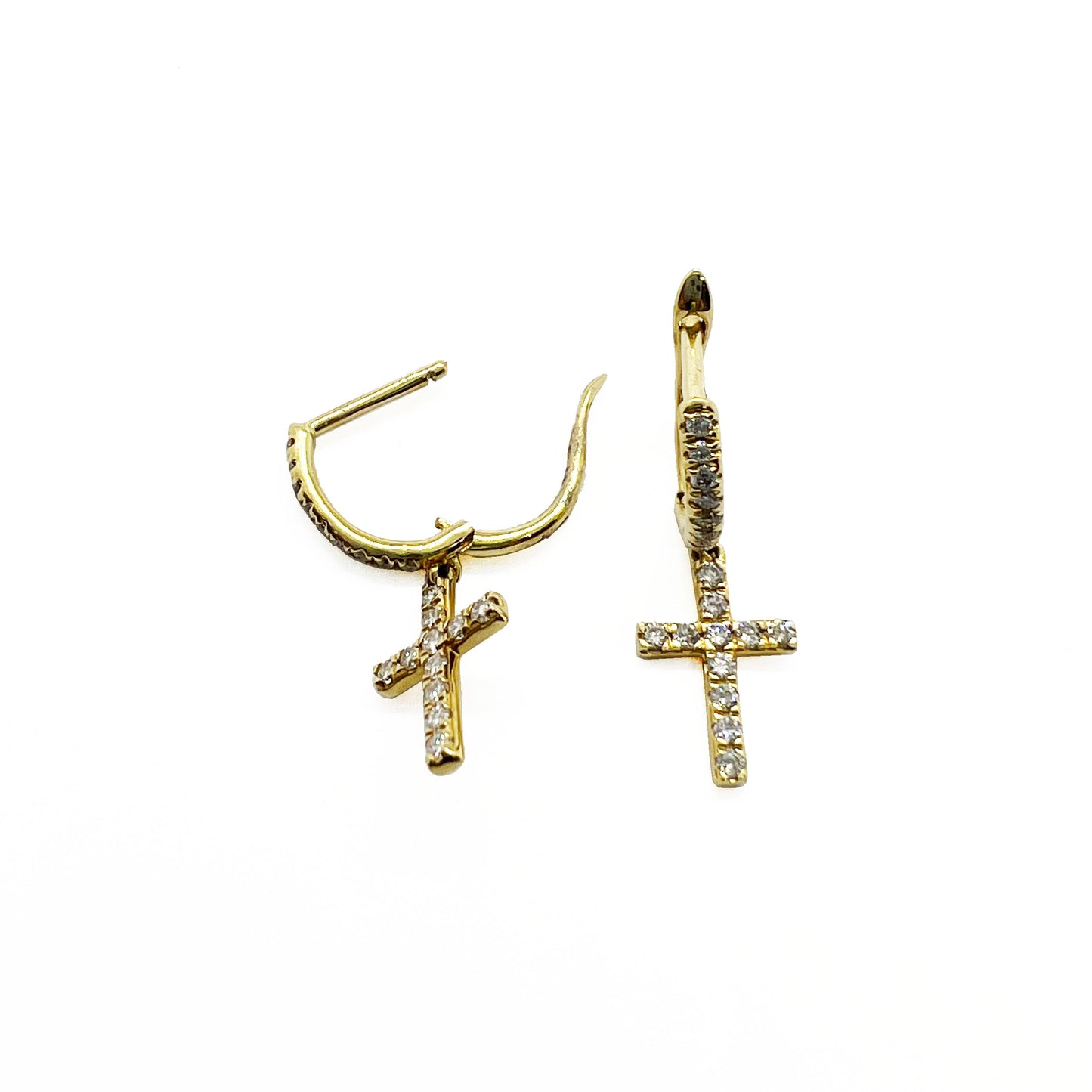14kw Diamond Hoop Earrings