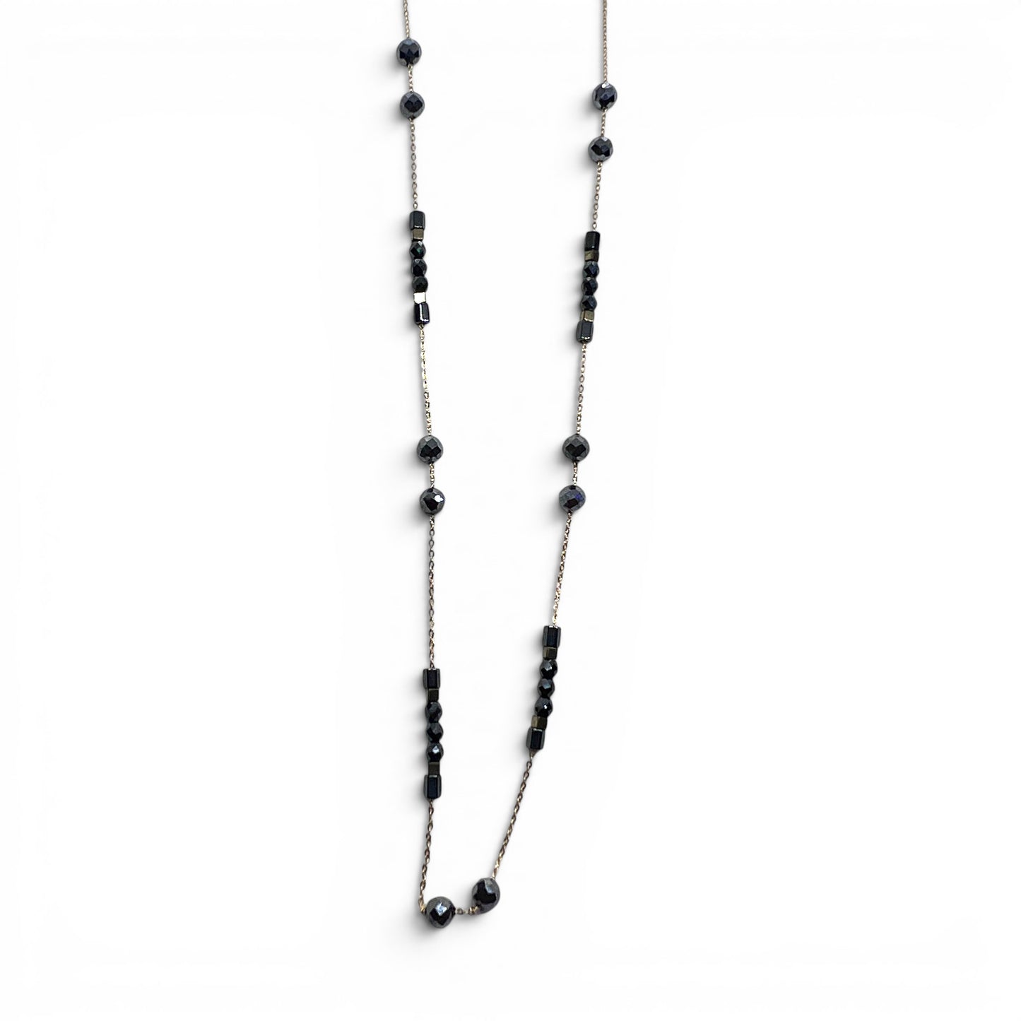 18ky Hematite Beads Necklace