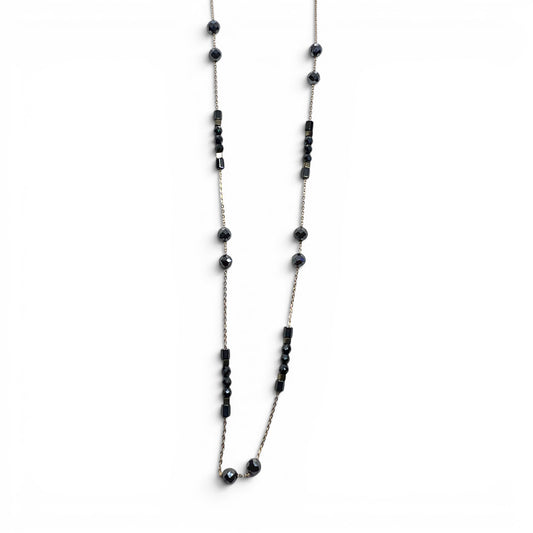 18ky Hematite Beads Necklace