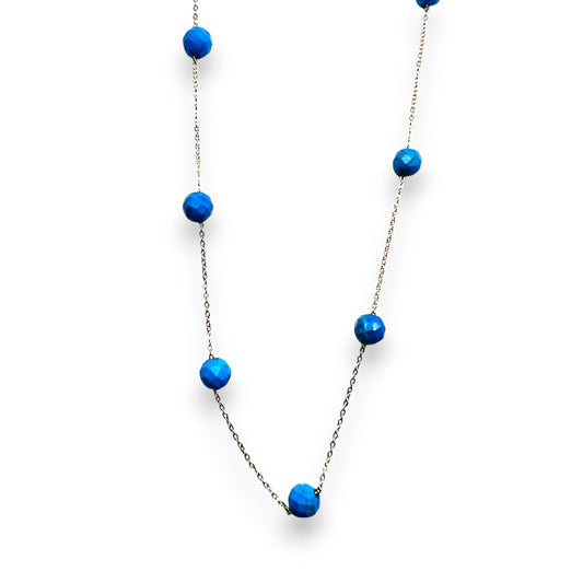 18ky Turquoise Beads Necklace