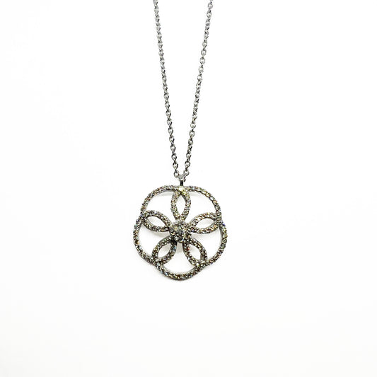 18kw Diamond Flower Necklace