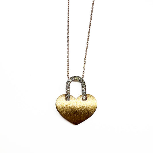 18kr Diamond Heart Necklace