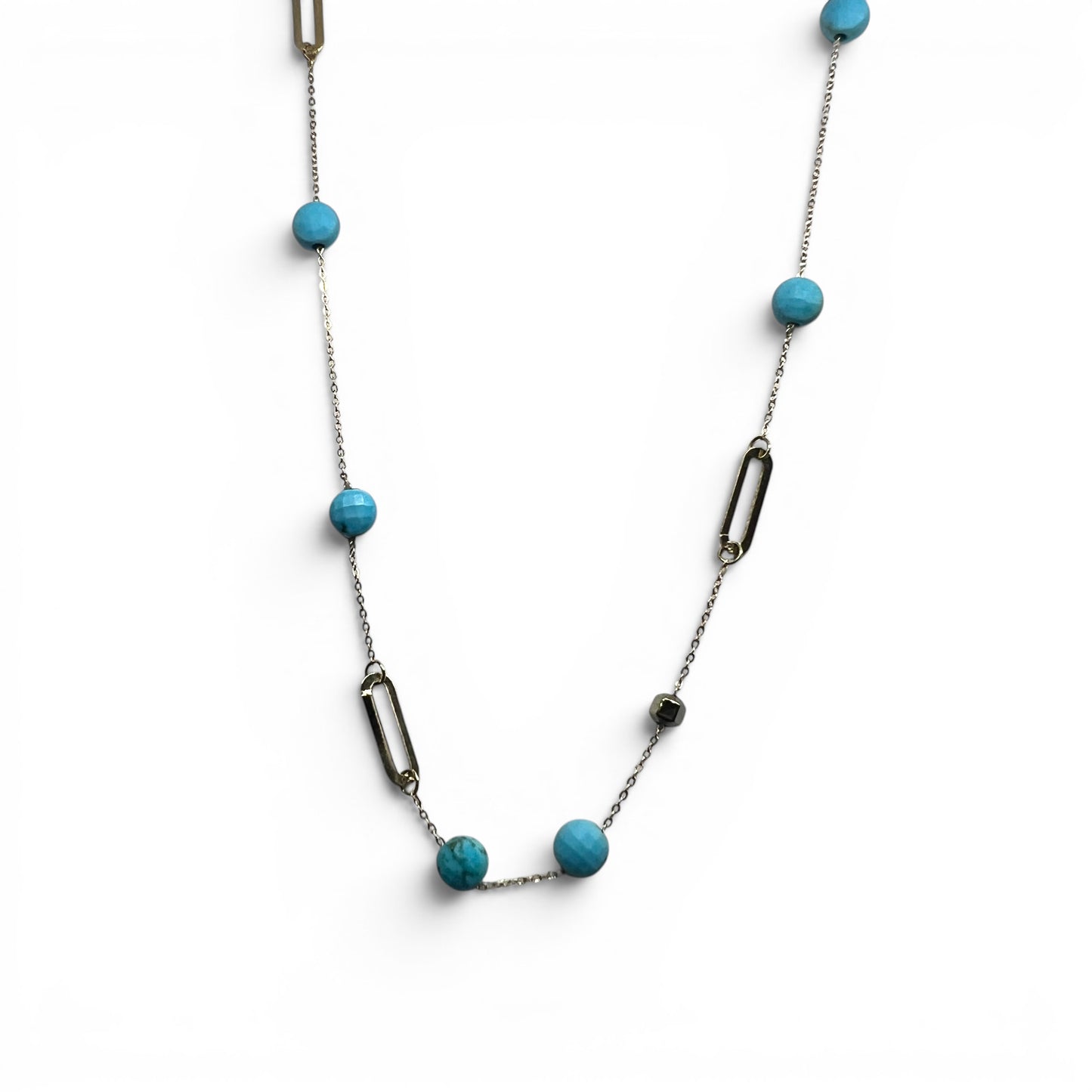 18ky Turquoise and Gold Links Necklace
