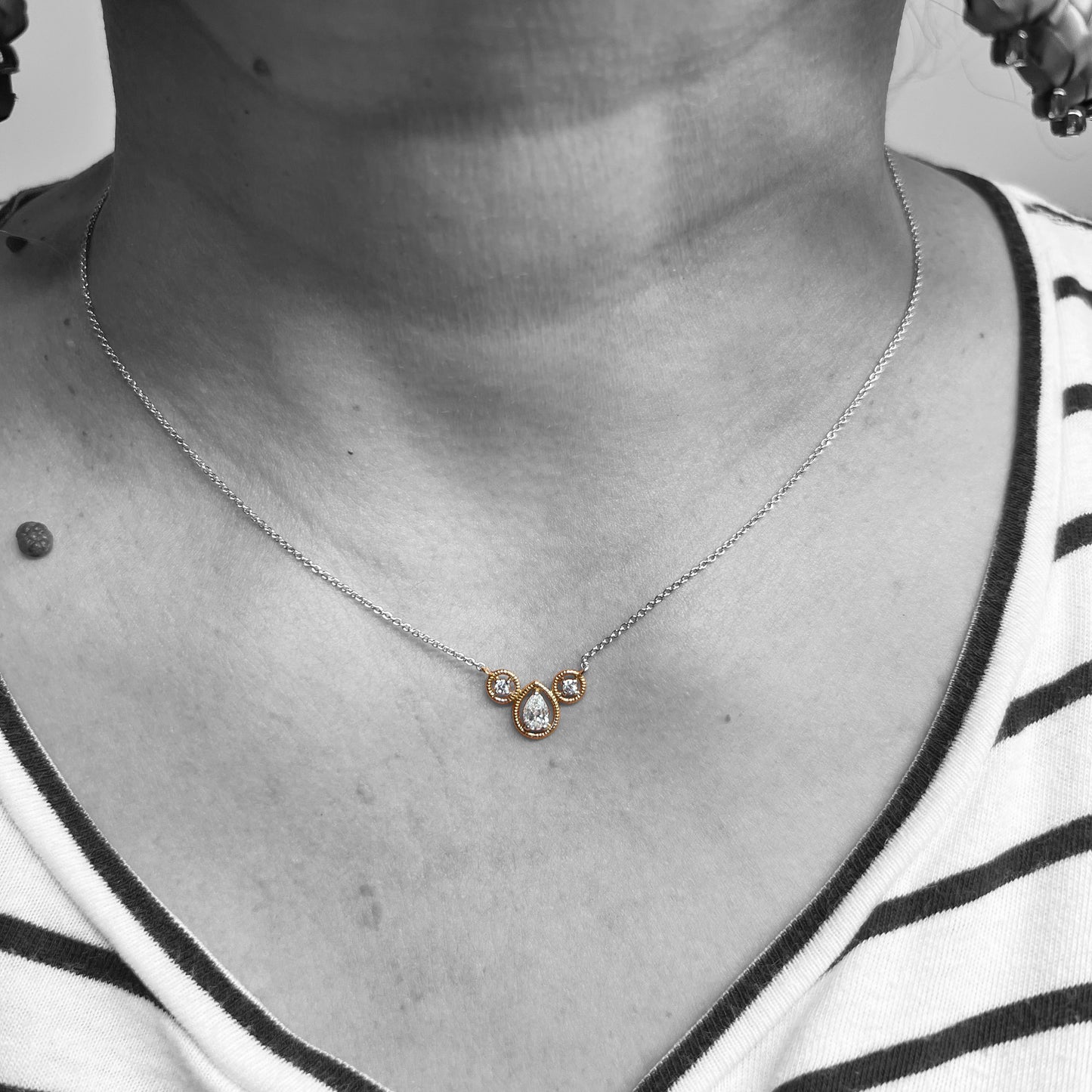 18k Diamond Trio Necklace