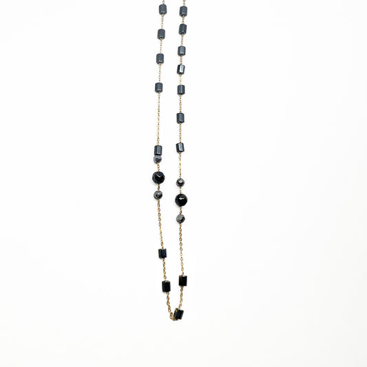 18ky Hematite Beads Necklace