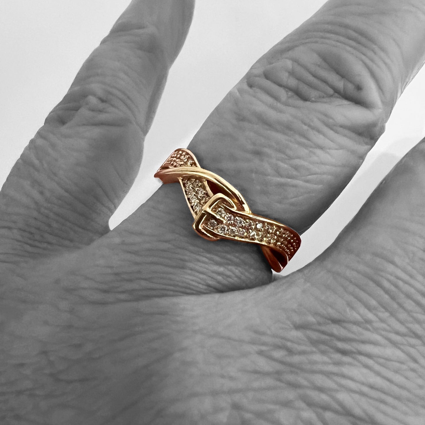 18kr Belt Diamond Ring
