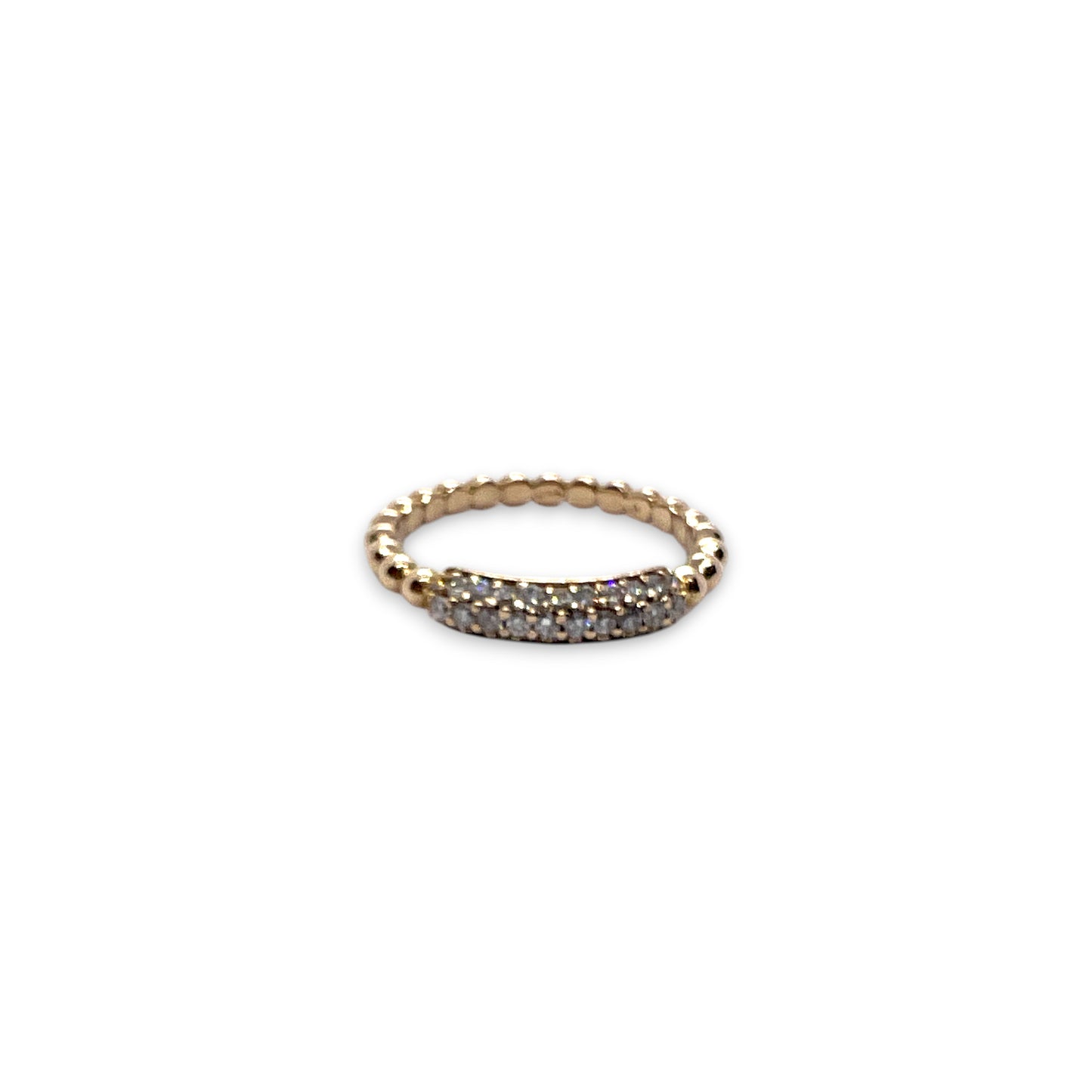 18kr Beaded Diamond Ring