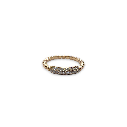 18kr Beaded Diamond Ring