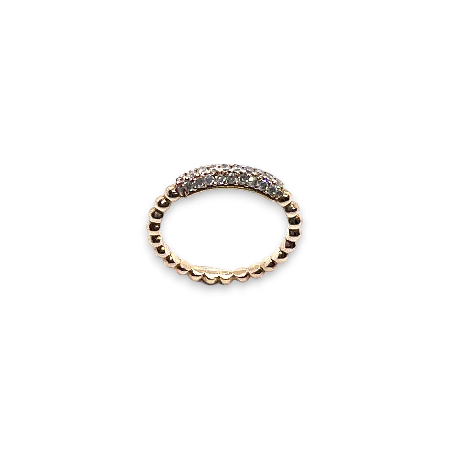 18kr Beaded Diamond Ring
