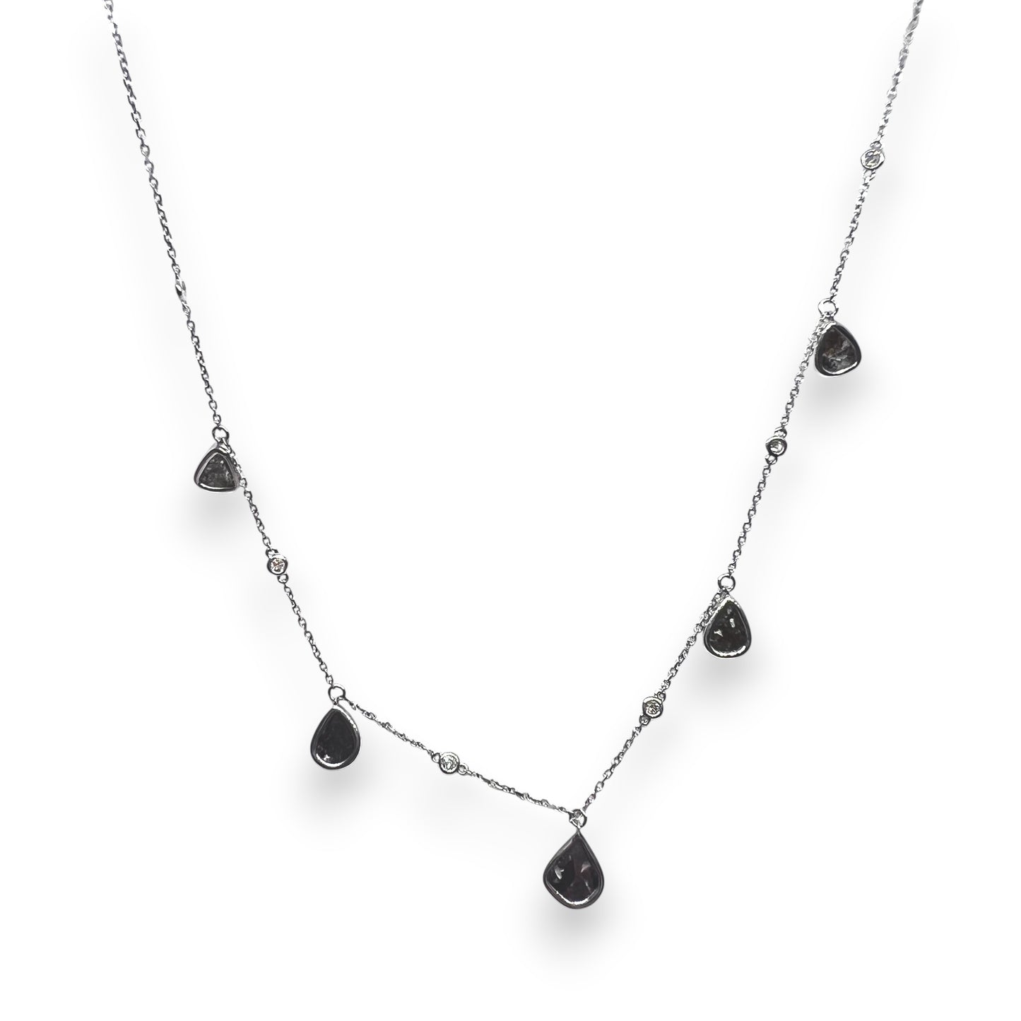 18kw Slice Diamond Necklace