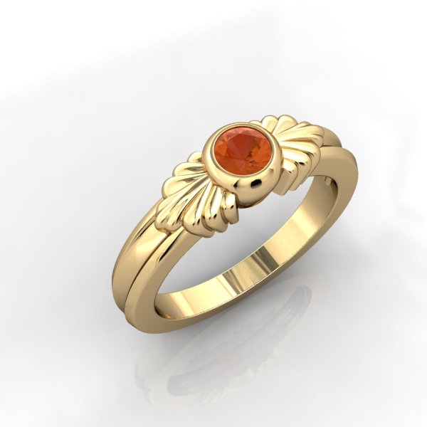 Fire Opal Ring - eklektic jewelry studio