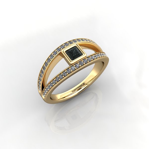 Black and White Diamond Ring - eklektic jewelry studio