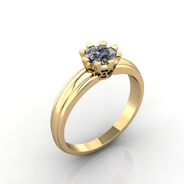Solitaire Diamond Ring - eklektic jewelry studio