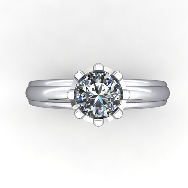 Solitaire Diamond Ring - eklektic jewelry studio