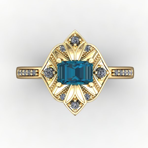 London Blue Topaz Ring - eklektic jewelry studio