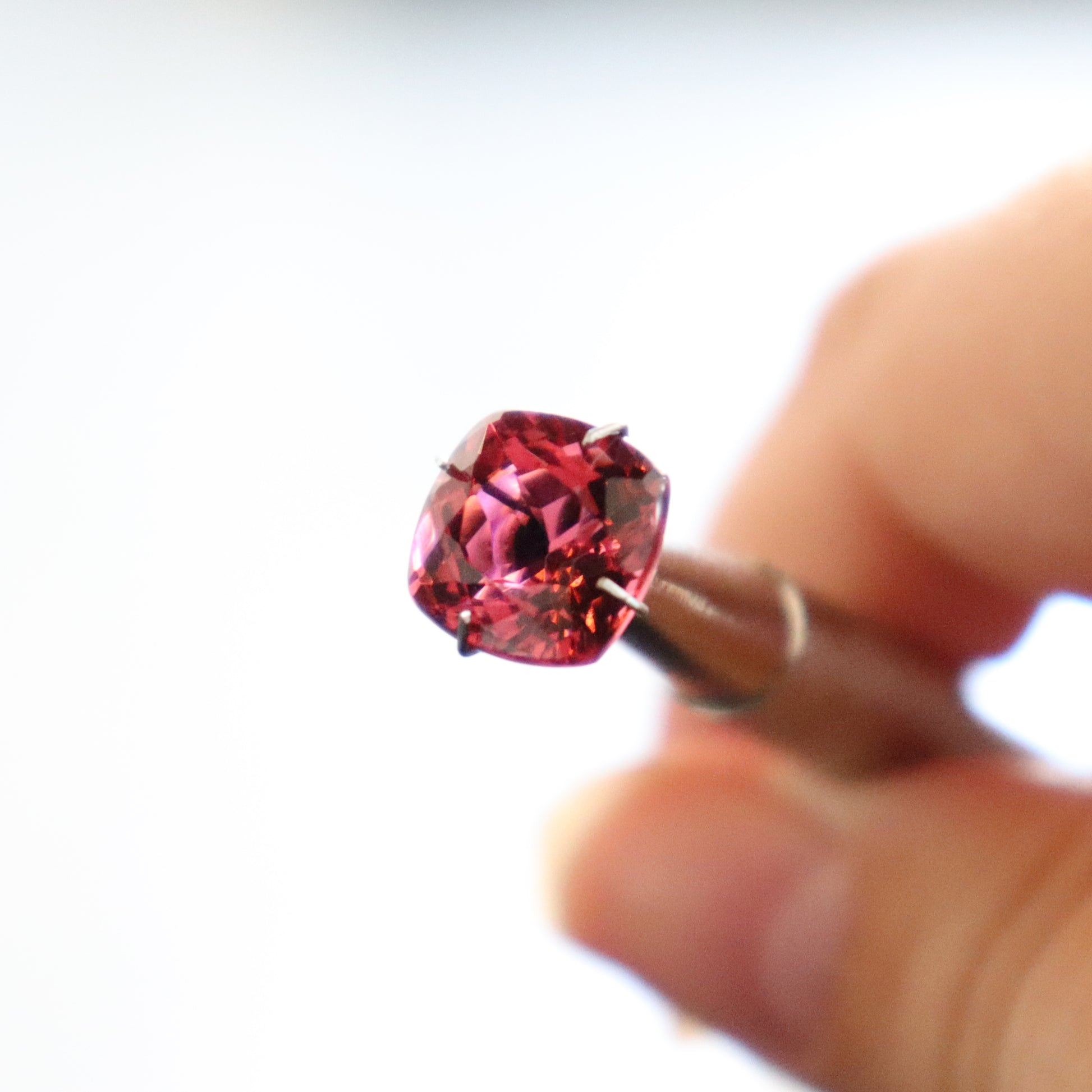 Rubellite Tourmaline - Antique Square - eklektic jewelry studio