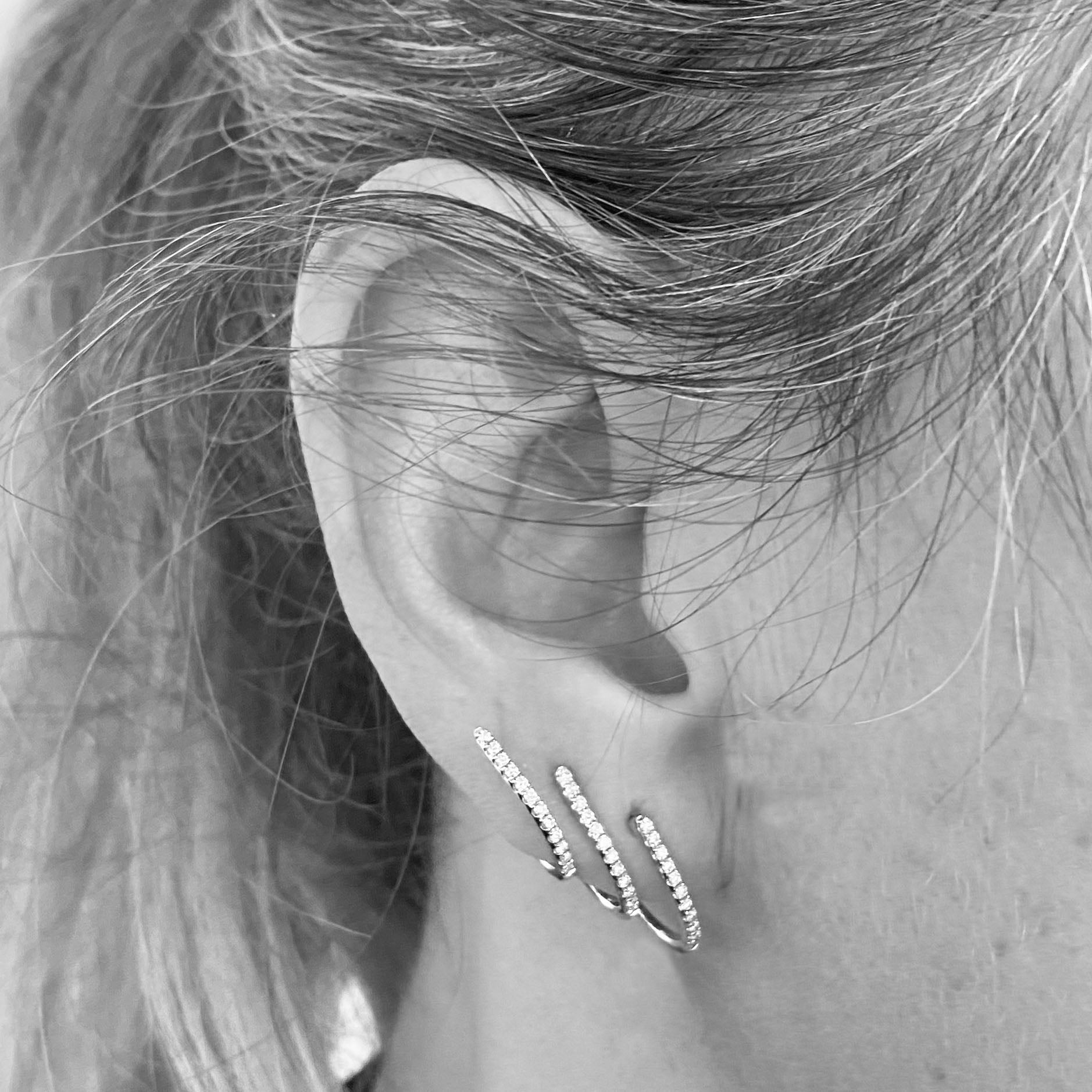 14kw diamond wrap earrings - eklektic jewelry studio