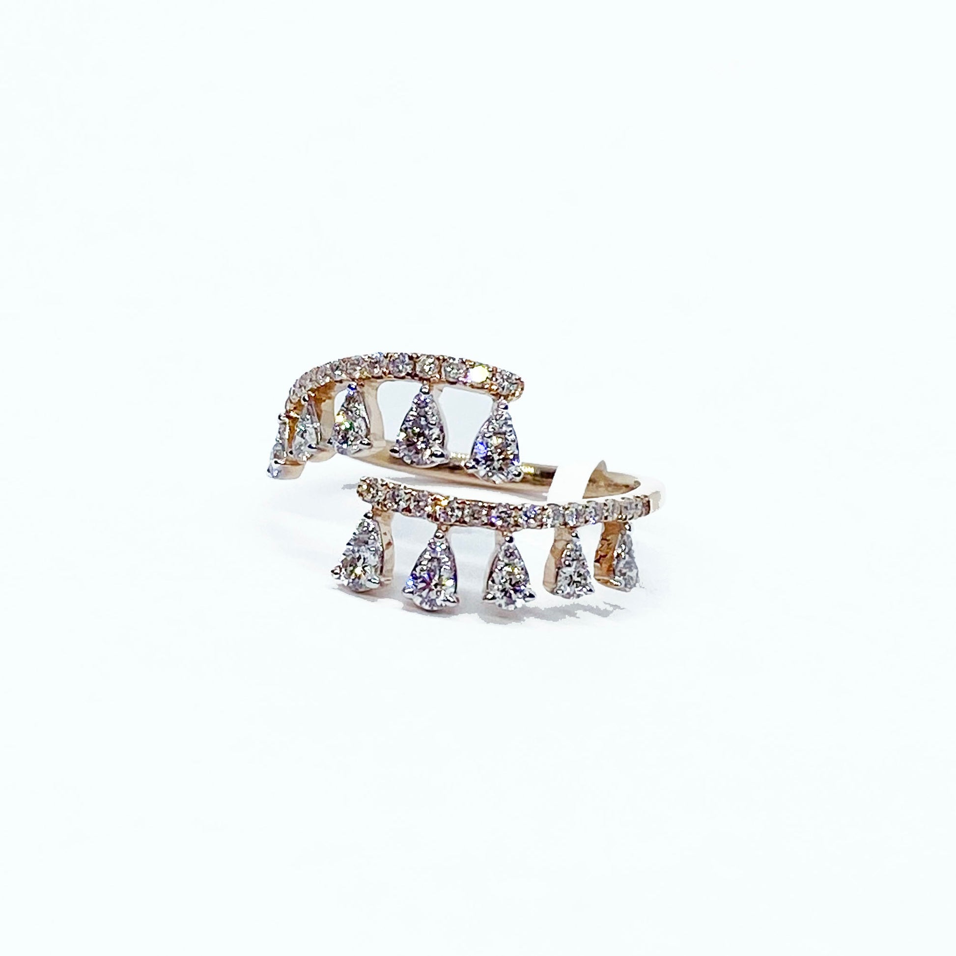 14kr Diamond Open Crown Ring - eklektic jewelry studio