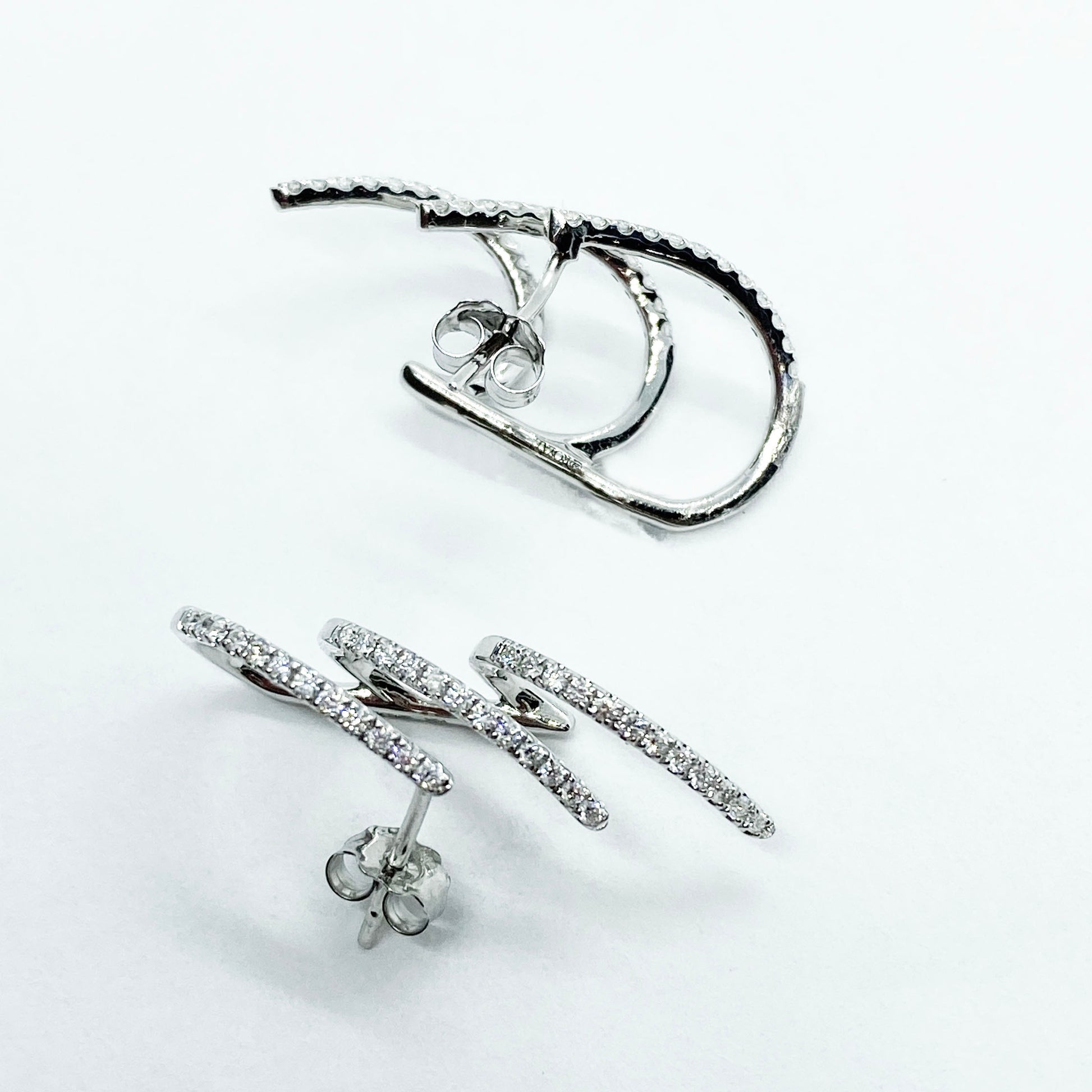 14kw diamond wrap earrings - eklektic jewelry studio