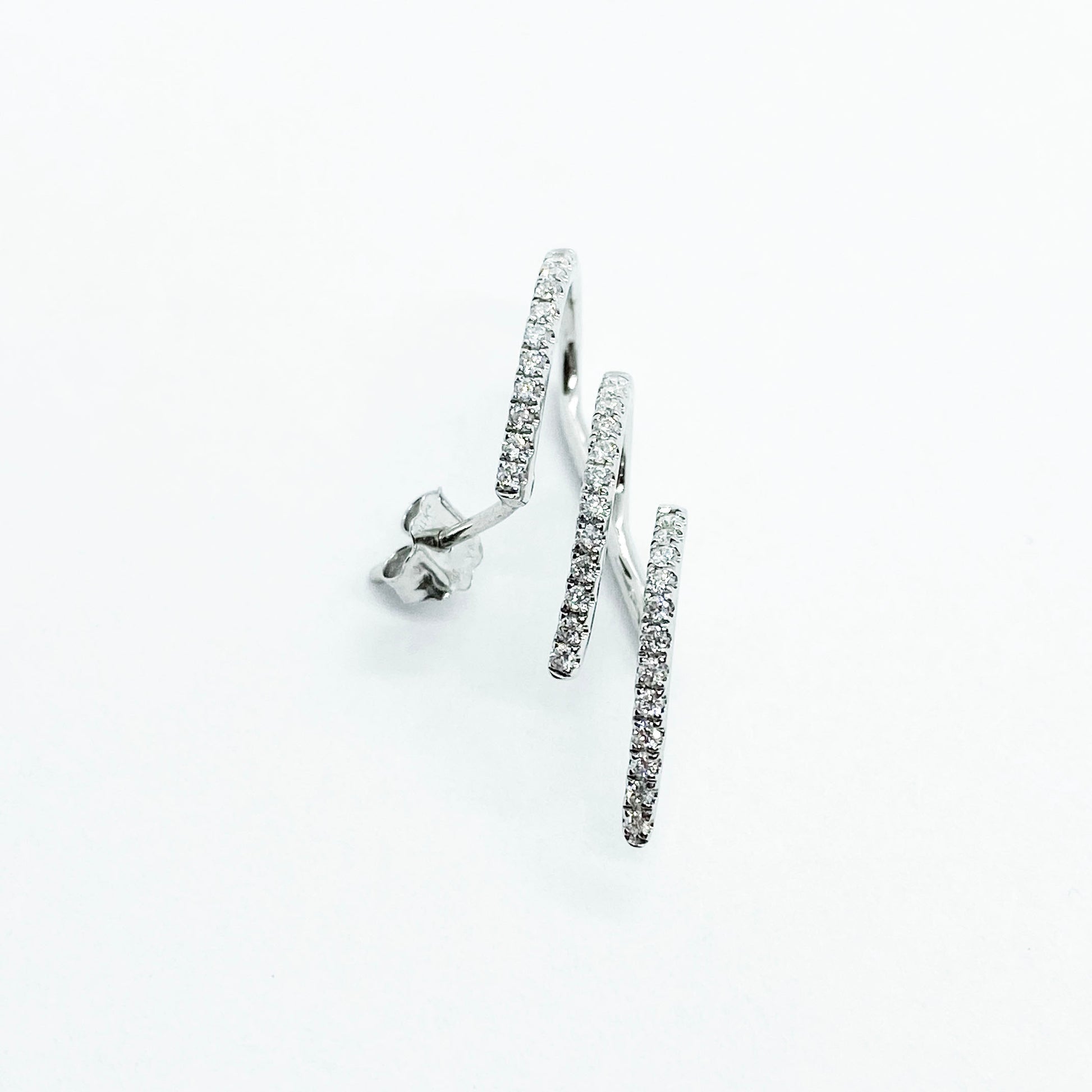 14kw diamond wrap earrings - eklektic jewelry studio