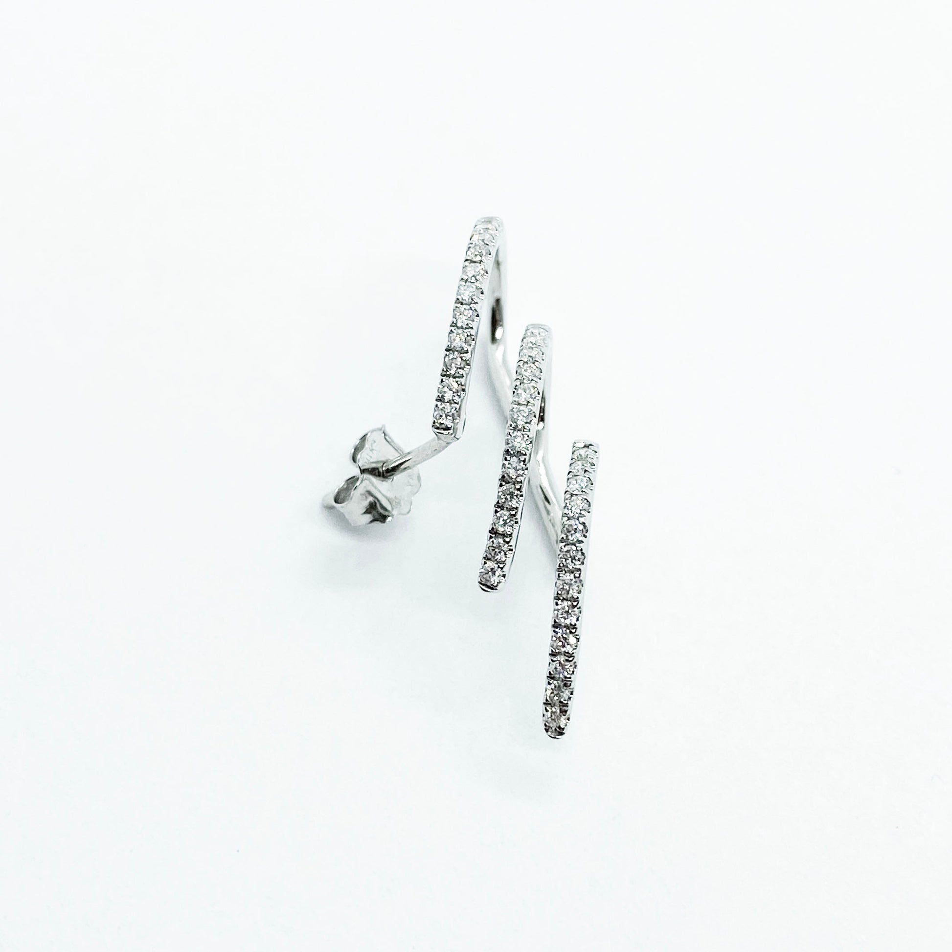14kw diamond wrap earrings - eklektic jewelry studio