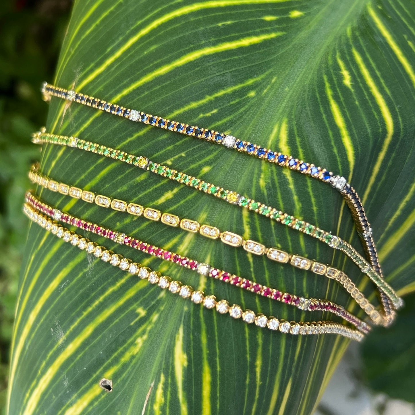 18ky Emeralds Tennis Bracelet