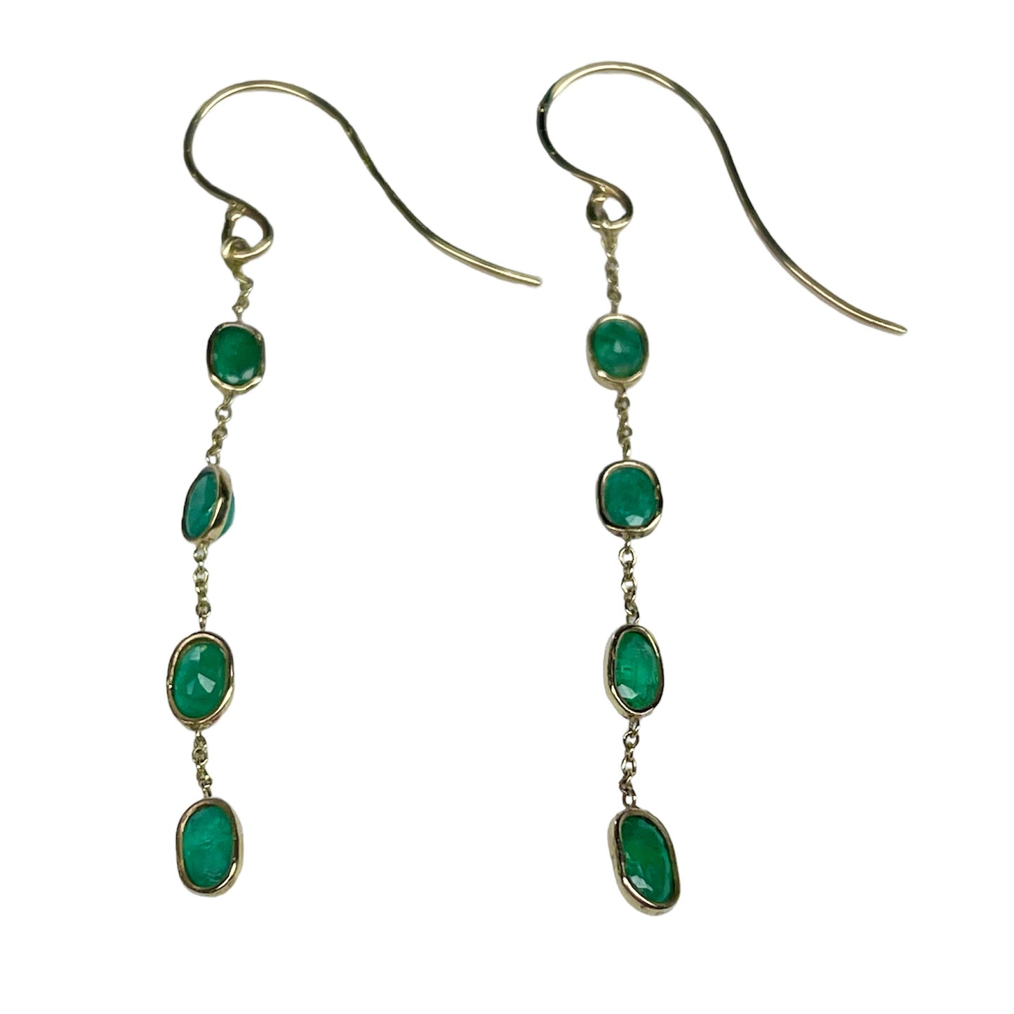 14ky Emerald Earrings
