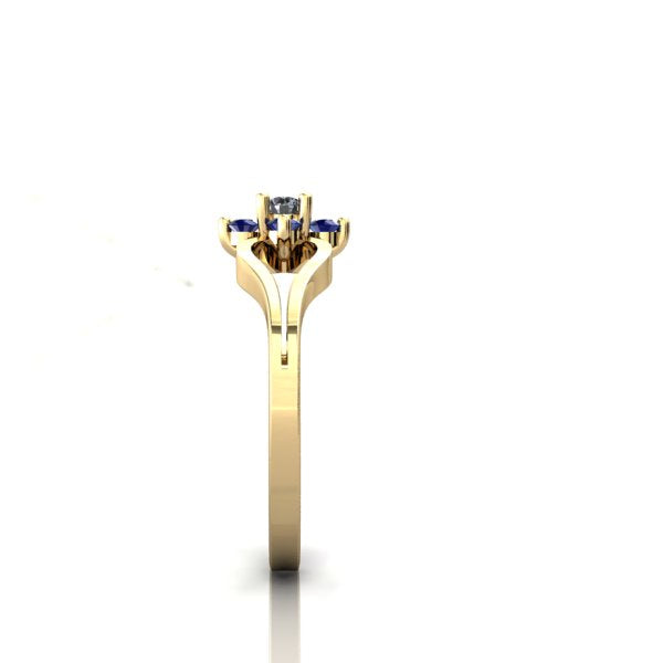 Sapphire and Diamond ring - eklektic jewelry studio