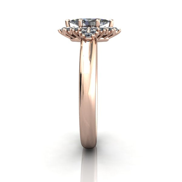 Marquise Diamond Halo Ring - eklektic jewelry studio