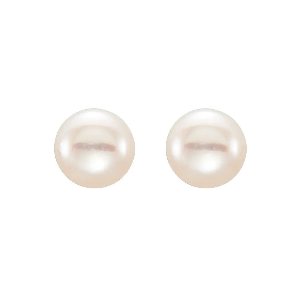 14ky Freshwater Pearl Earrings 5mm