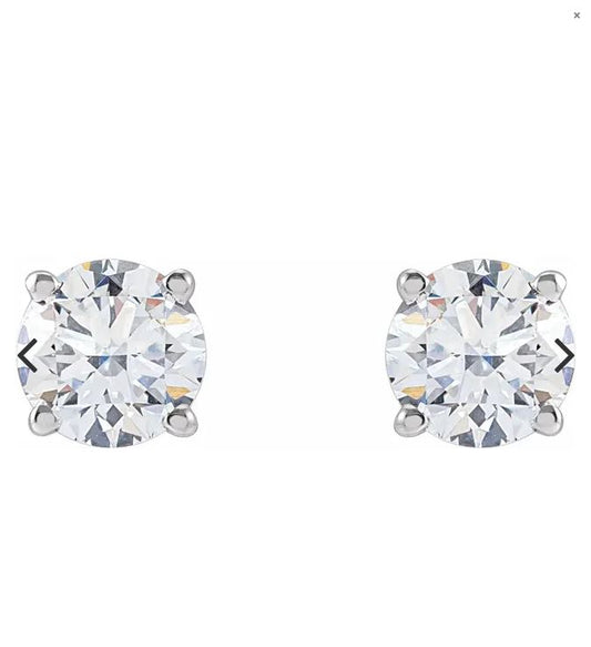 14kw LG Diamond Studs 4.5mm 3/4cttw