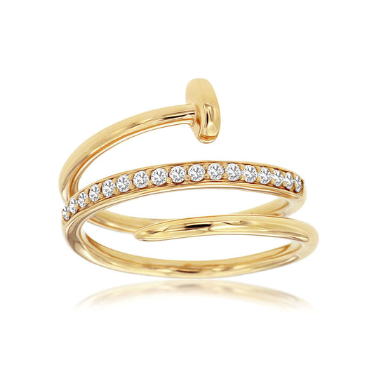 14ky Diamond Nail Ring
