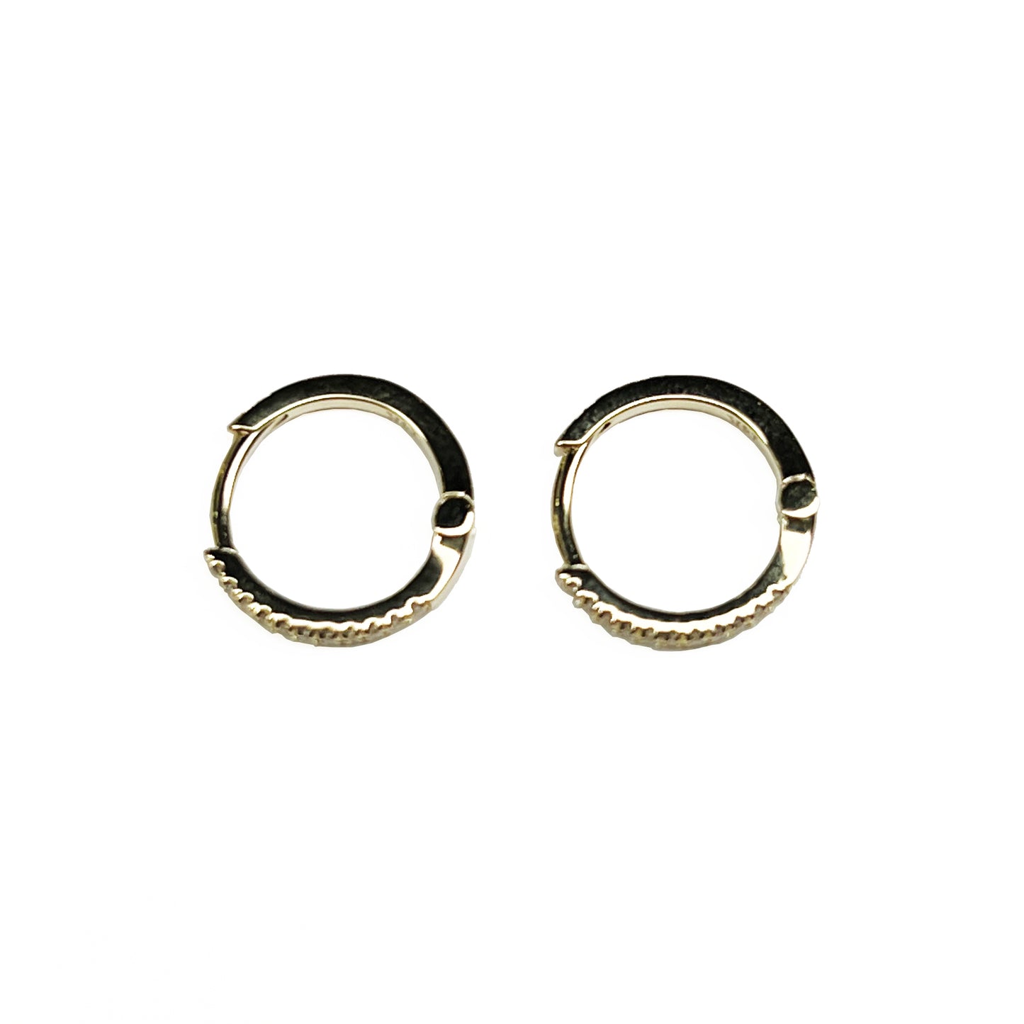 14ky Diamond Huggies Earrings 0.10ctw