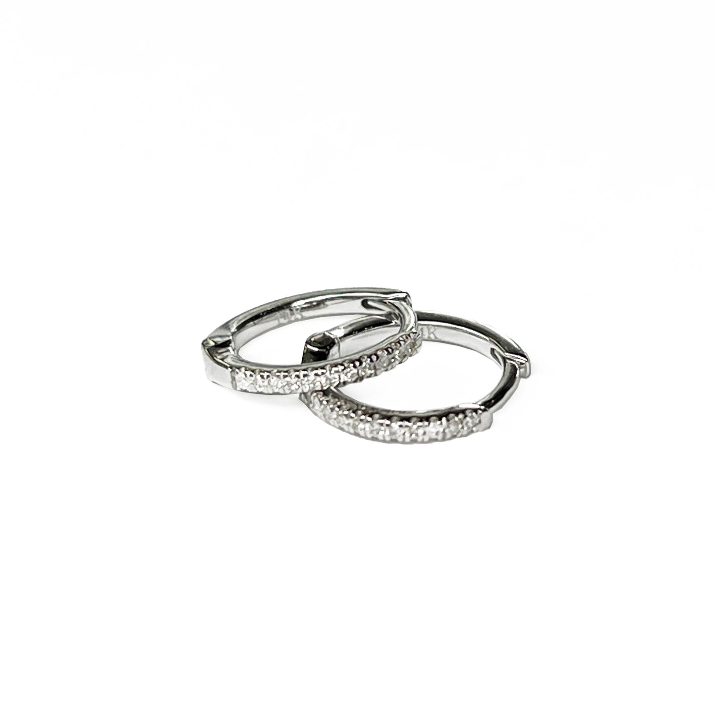 14kw Diamond Huggies Earrings 0.10ctw