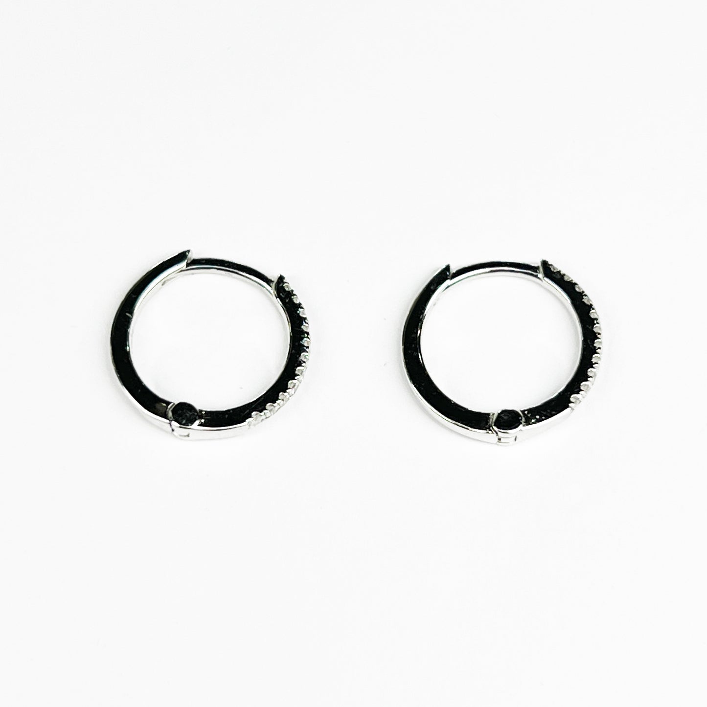 14kw Diamond Huggies Earrings 0.10ctw