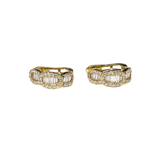 18ky Diamond Huggies Earrings