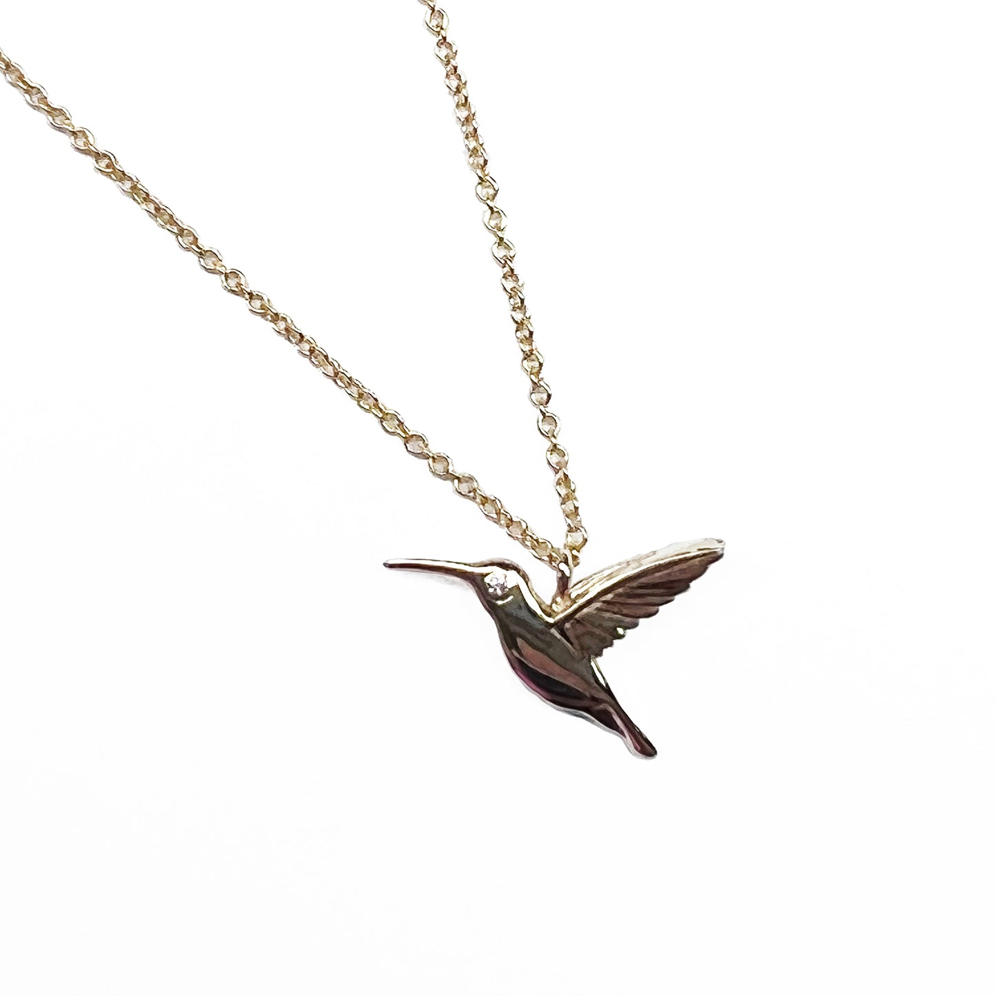 14ky Hummingbird Necklace