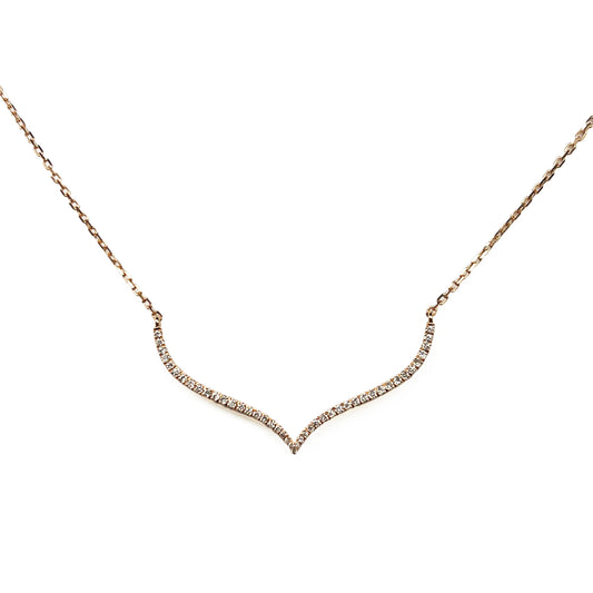 18kr Diamond Lotus Necklace