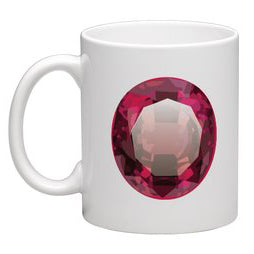 Coffee Mug - Red Gem - eklektic jewelry studio