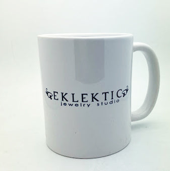 Coffee Mug - Blue Asscher Cut Gem - eklektic jewelry studio