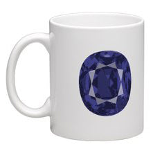 Coffee Mug - Cushion Cut Blue Gem - eklektic jewelry studio