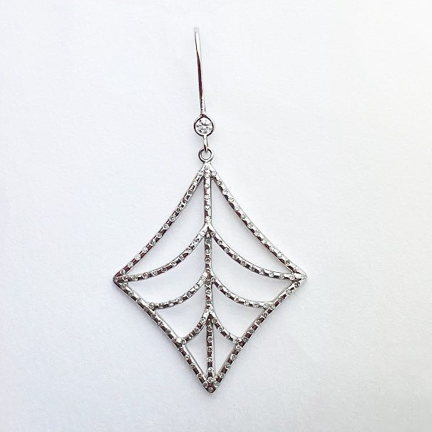 14kw Filigree Dangling Earrings With Diamonds - eklektic jewelry studio