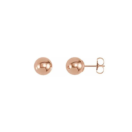 14k Ball Stud Earrings with Bright Finish - eklektic jewelry studio